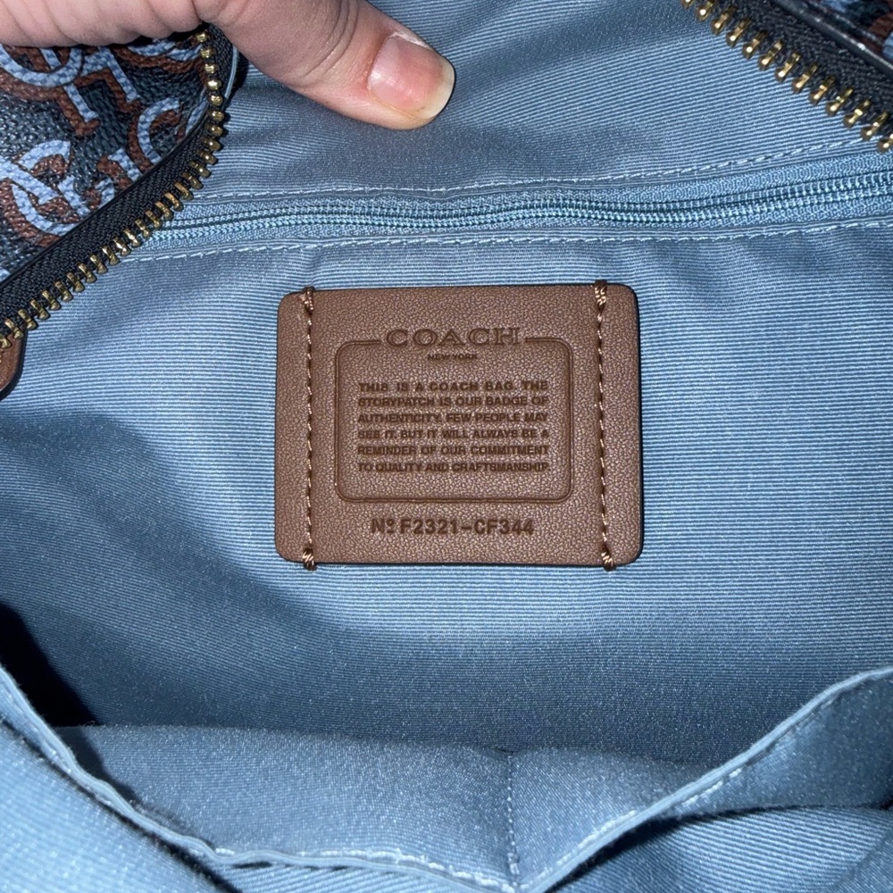 Coach Monogram Mini Backpack in Black and Brown - Picture 7 of 7